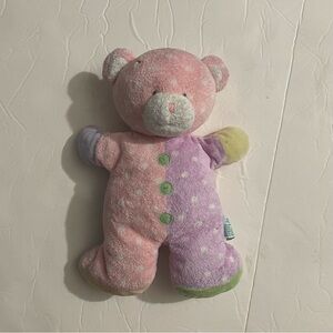 Small Vintage Multicolor Plush Stuffed Bear